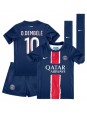 Paris Saint-Germain Ousmane Dembele #10 Heimtrikotsatz für Kinder 2024-25 Kurzarm (+ Kurze Hosen)